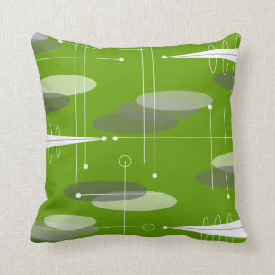 Atomic Era Inspired in Lime Cushion