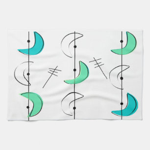 Atomic Era Inspired Mid-Century Design 16 Tea Towel