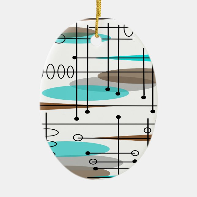 Atomic Era Mid-Century Modern Abstract Ceramic Tree Decoration (Front)