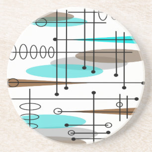 Atomic Era Mid-Century Modern Abstract Coaster