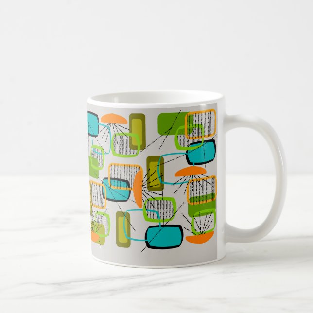 Atomic Era Mid-Century Modern Abstract Coffee Mug (Right)