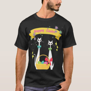 Atomic Era Mid Century Modern Cool Cat Happy Easte T-Shirt