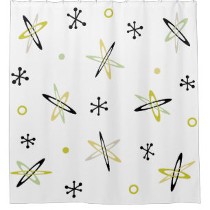 Atomic Era Space Age Shower Curtain