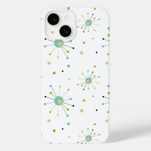 Atomic Era Starburst and Dots Mid Century Modern Case-Mate iPhone 14 Case