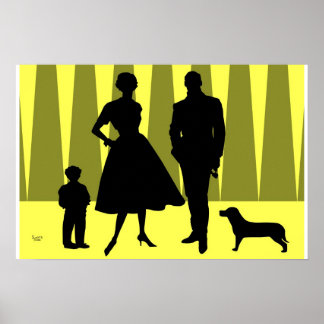 Atomic Family Gold Poster