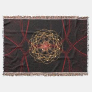 Atomic Fractal Burst Throw Blanket