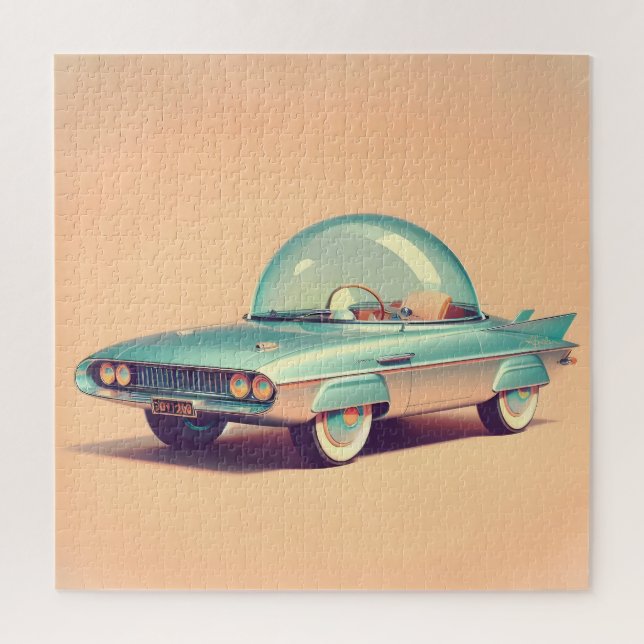 Atomic Futuristic Bubble Blaster Car Jigsaw Puzzle (Vertical)