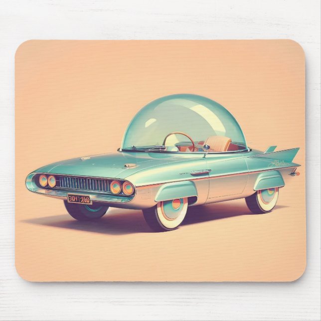 Atomic Futuristic Bubble Blaster Car  Mouse Pad (Front)