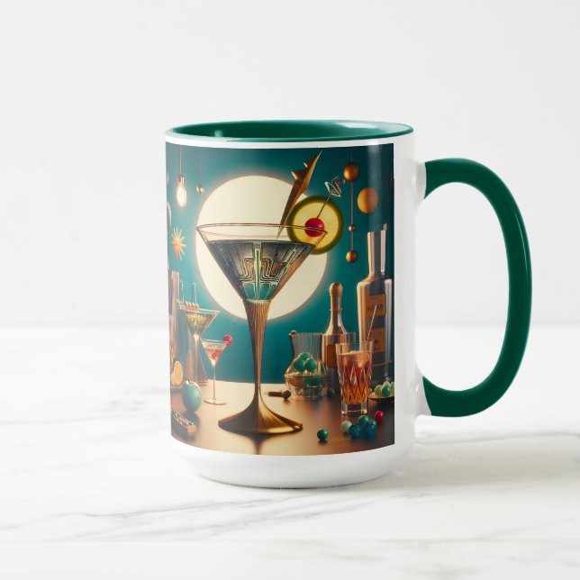 Atomic Futuristic Circuit Board Martini Mug (Right)