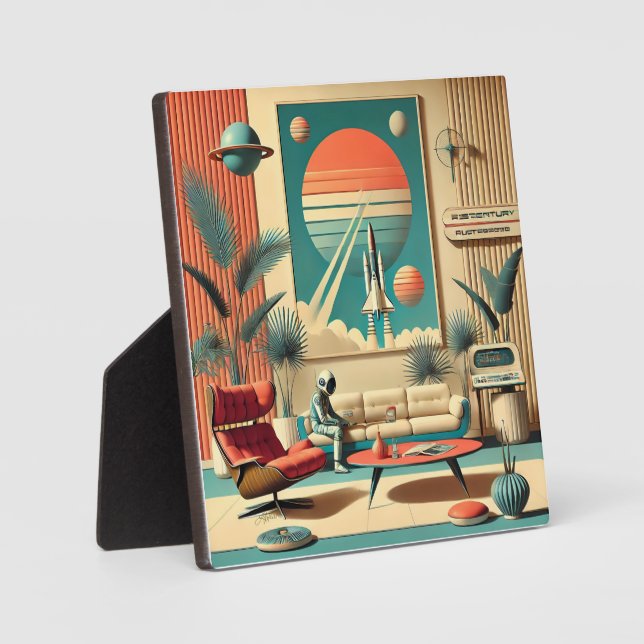 Atomic Futuristic Florida Space Age Family Room Plaque (Front)
