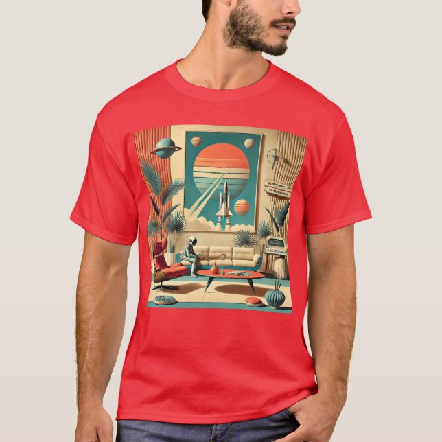 Atomic Futuristic Florida Space Age Family Room T-Shirt (Front)