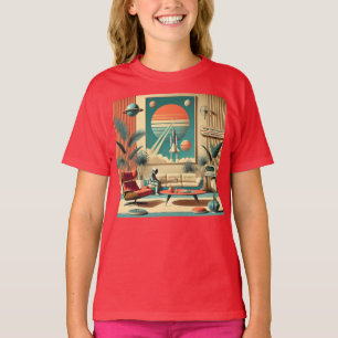 Atomic Futuristic Florida Space Age Family Room T-Shirt