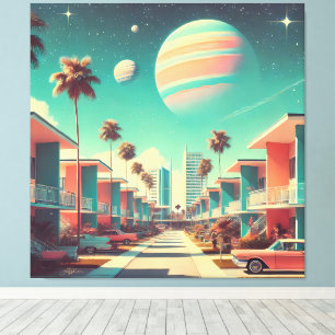 Atomic Futuristic New Florida Apartments Canvas Print