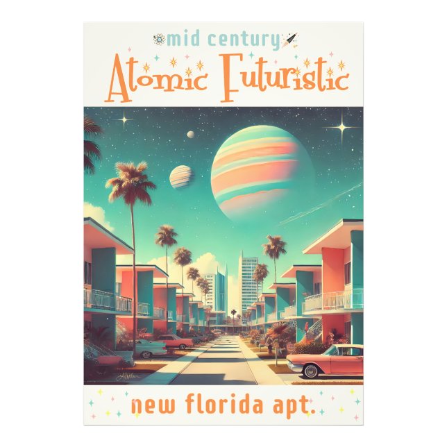 Atomic Futuristic New Florida Apartments Photo Print (Front)