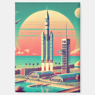 Atomic Futuristic New Florida Launch Site Magnet