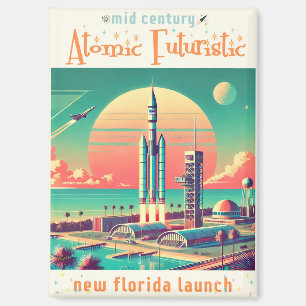 Atomic Futuristic New Florida Launch Site Magnet