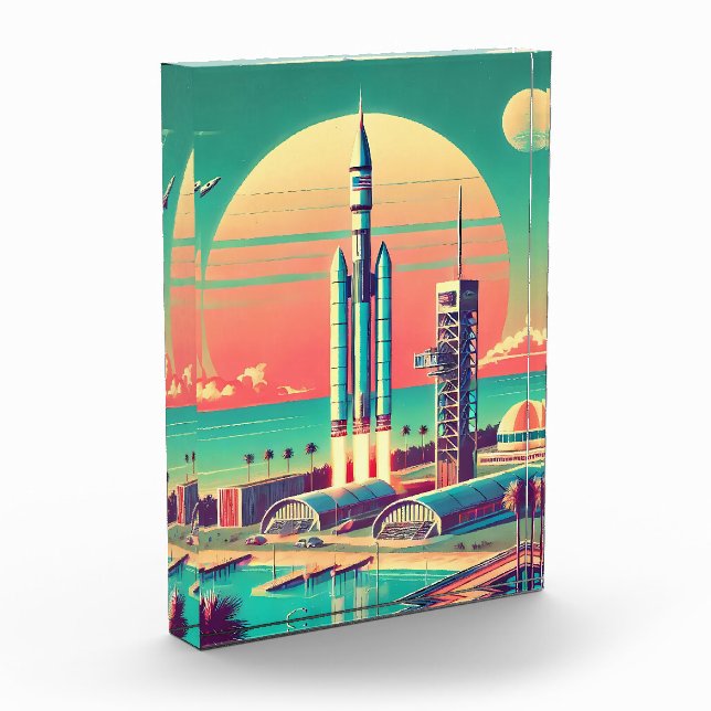 Atomic Futuristic New Florida Launch Site Photo Block (Left)