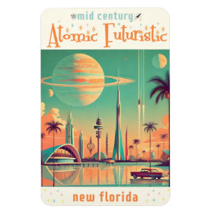 Atomic Futuristic New Florida Magnet