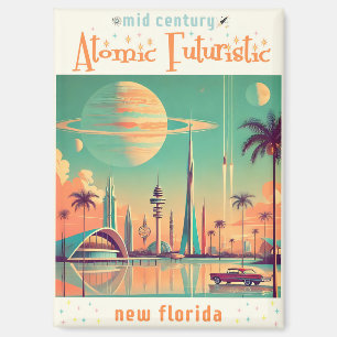 Atomic Futuristic New Florida Magnet