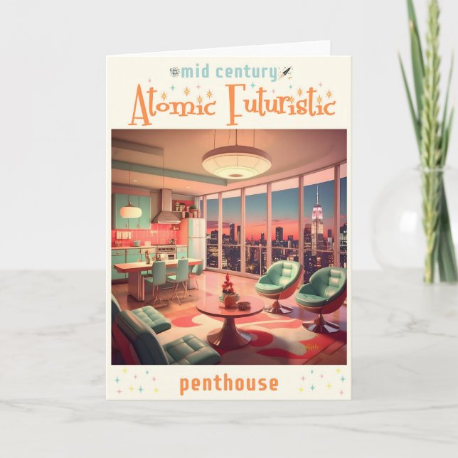 Atomic Futuristic Penthouse Apartment Card (Front)