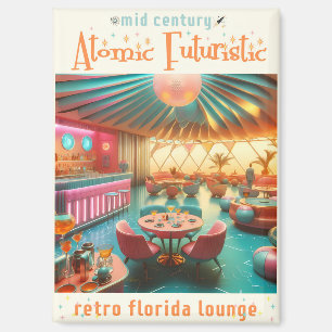 Atomic Futuristic Retro Florida Lounge Magnet