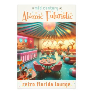 Atomic Futuristic Retro Florida Lounge Photo Print