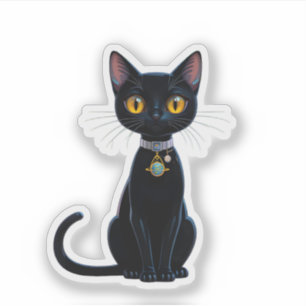 Atomic Futuristic Space Age Cosmic Black Cat 