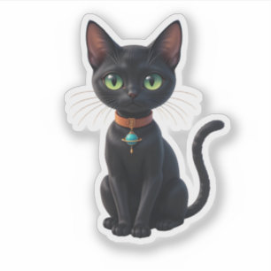 Atomic Futuristic Space Age Cosmic Black Cat 