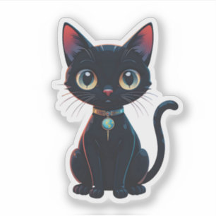 Atomic Futuristic Space Age Cosmic Black Cat 