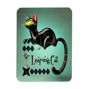 Atomic Futuristic The Leaping Cat Lounge Magnet