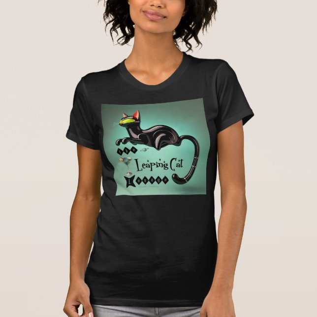 Atomic Futuristic The Leaping Cat Lounge T-Shirt (Front)