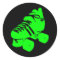 Atomic Green Roller Derby Skate Sticker