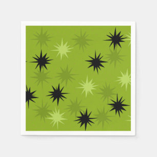 Atomic Green Starbursts Paper Cocktail Napkins