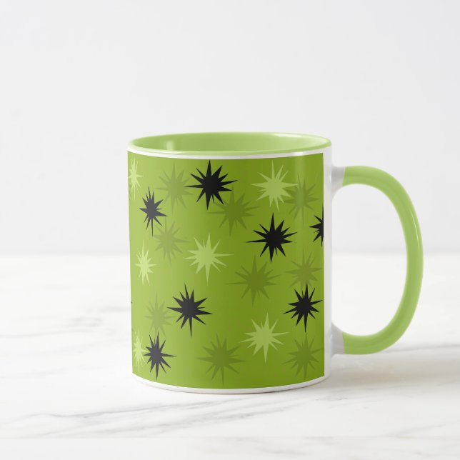 Atomic Green Starbursts Ringer Mug (Right)