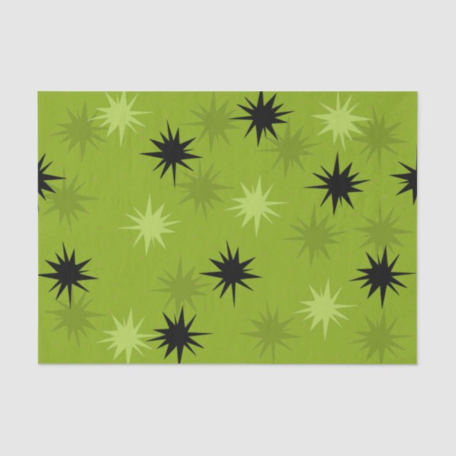 Atomic Green Starbursts Tissue Paper (Front)