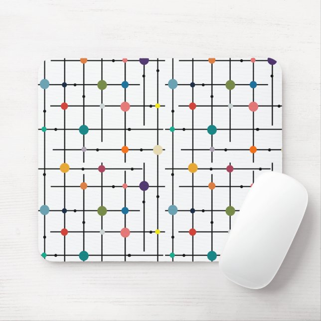 Atomic Grid  Mouse Pad (With Mouse)