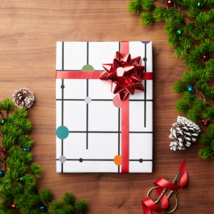 Atomic Grid  Wrapping Paper
