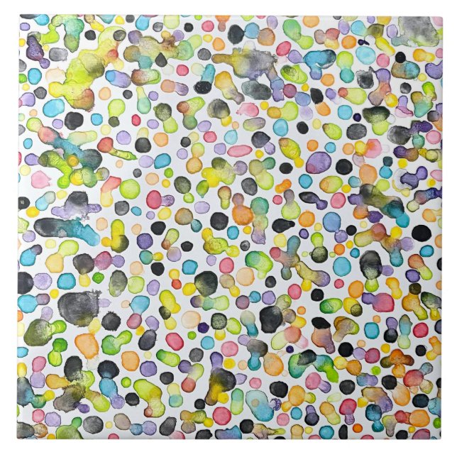 Atomic Gumdrops 6 x 6 Ceramic Tile (Front)