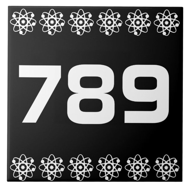 Atomic House Number Tile (Front)