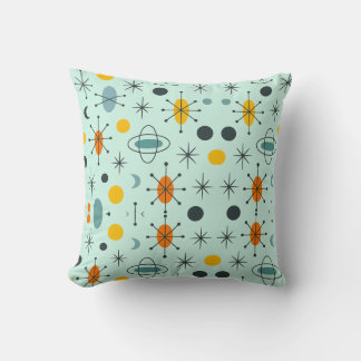 Atomic II - Indoor Cotton Throw Pillow