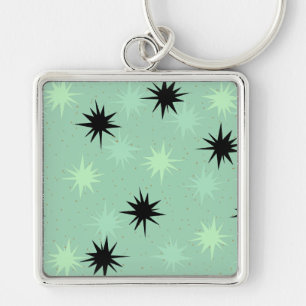 Atomic Jade and Mint Starbursts Keychain