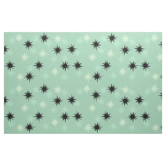 Atomic Jade & Mint Starbursts Cotton Fabric (Fat Quarter)