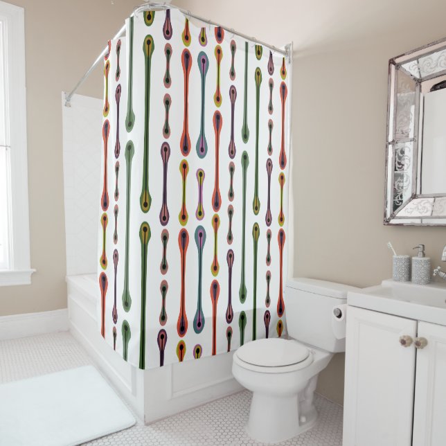 Atomic Lines  Shower Curtain (In Situ)