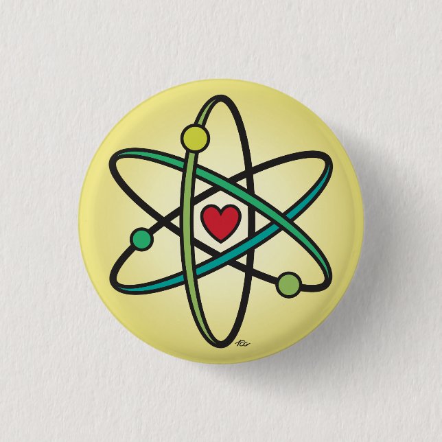 Atomic Love 3 Cm Round Badge (Front)