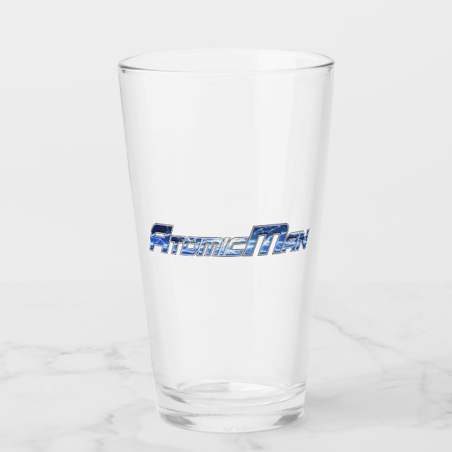 Atomic Man beer tumbler (Front)