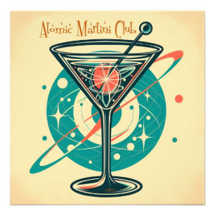 Atomic Martini Club Photo Print