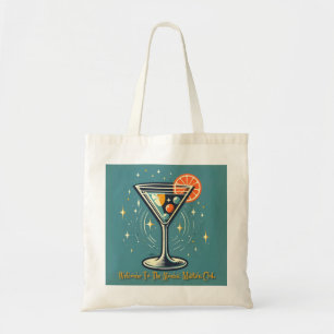 Atomic Martini Club Retro Futuristic Cocktail Tote Bag