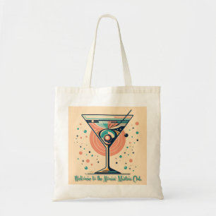 Atomic Martini Club Retro Futuristic Space Age Tote Bag