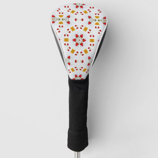 Atomic Mid Century Flower Vintage Golf Head Cover (Front)