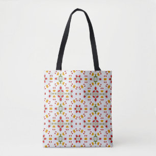 Atomic Mid Century Flower Vintage Tote Bag